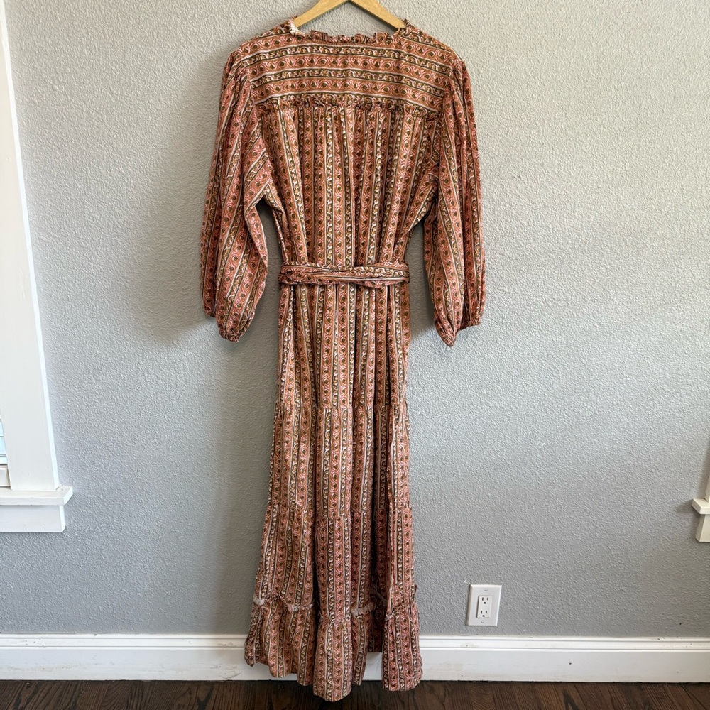 Sue Sartor Kaftan Style Dress Size‎ XL EUC Belted Waist - Picture 4 of 7